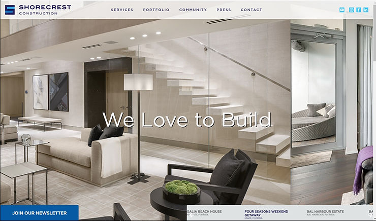 Shorecrest Construction website homepage