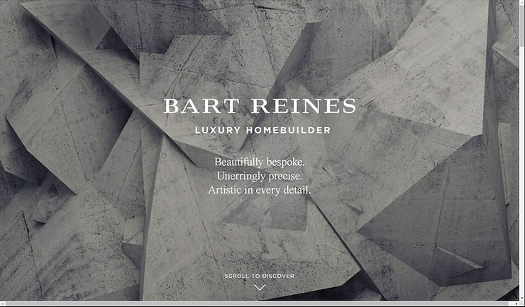 Bart Reines Luxury Homebuilder website homepage