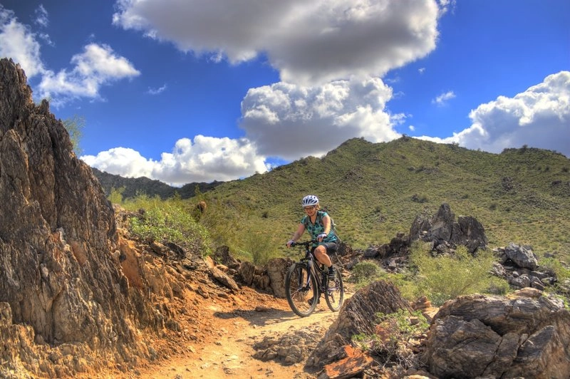 A view of outdoor biking in Queen Creek, Arizona