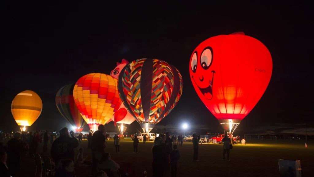 A view of a Hot air balloon festival in Goodyear AZ